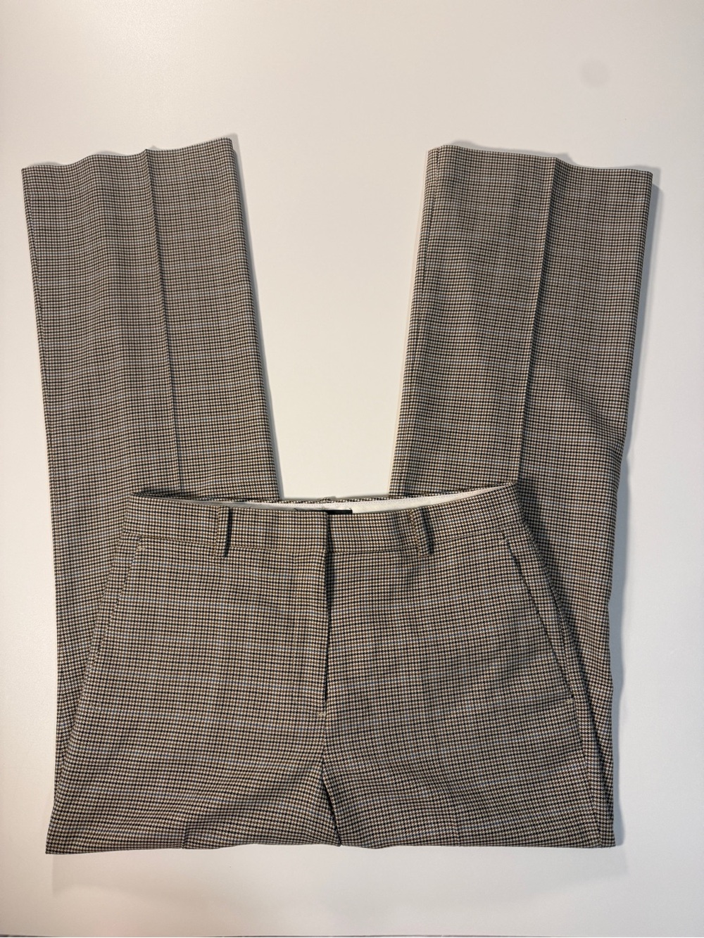 Gray Micro-Check Men's Dress Pants